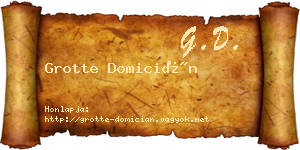 Grotte Domicián névjegykártya